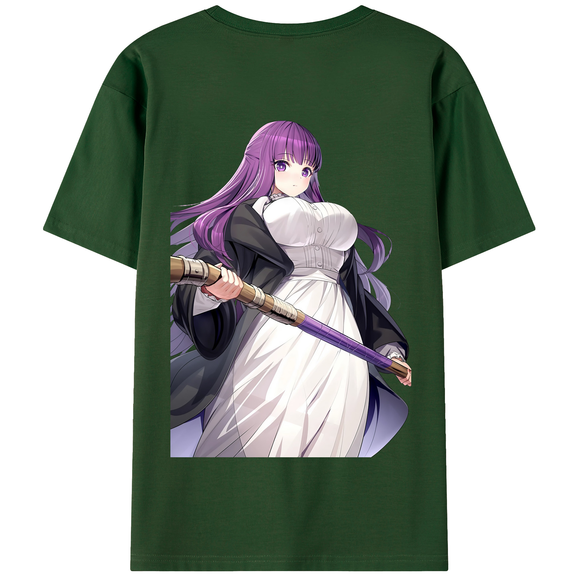 （画像用） 葬送のフリーレン Frieren 綿100％半袖Tシャツ（背面プリント）